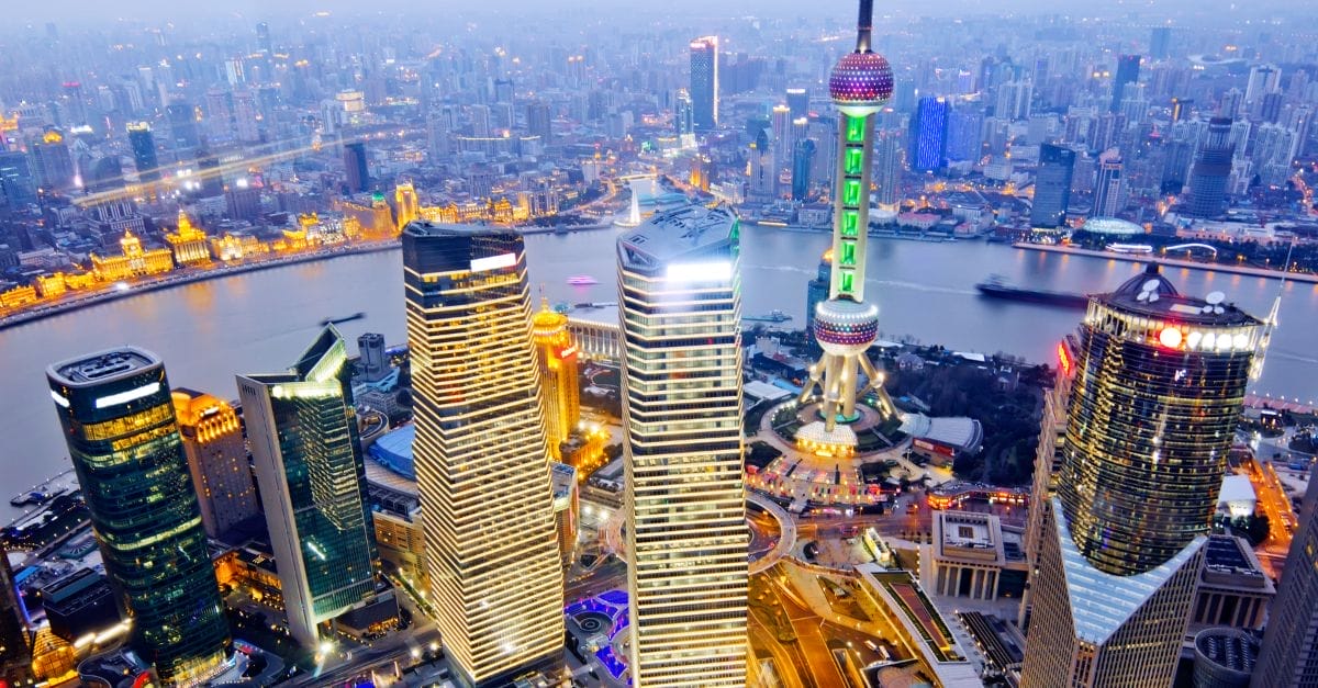 Skyline of Shanghai at night