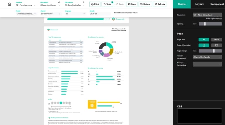 NeoXam client reporting html builder