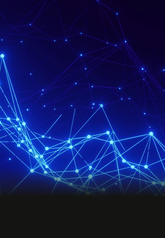 Abstract data graph connected lines
